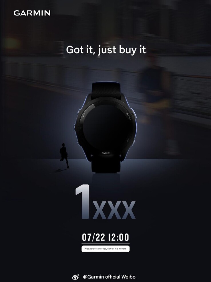 Постер Garmin Weibo, который породил слухи о новых смарт-часах Forerunner. (Источник изображения: Garmin)