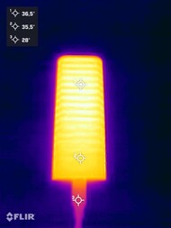 Накопление тепла во время стресс-теста (верхняя сторона)