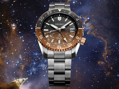 Новые часы Seiko Prospex SNR058, изображенные на фоне звезд. (Источник изображения: @plus9time на Instagram)