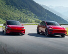 Tesla Model Y и Model 3 в ультракрасном цвете. (Источник изображения: Tesla)