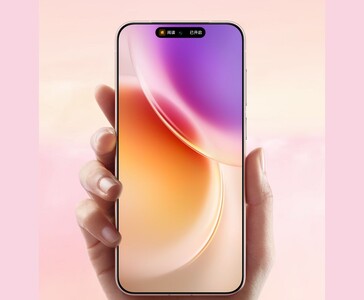 Вид спереди на смартфон Vivo X300 с тонкими рамками и ярким градиентным дисплеем, который Вы держите в руке (Источник изображения: Vivo)