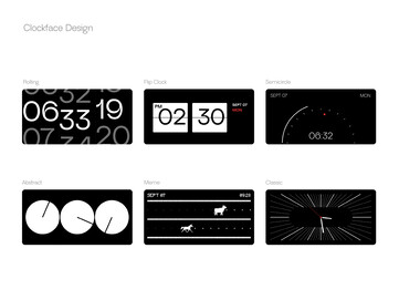 На выбор предлагаются различные циферблаты часов.