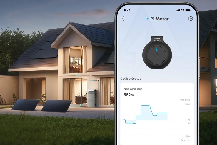 Счетчик Anker Solix P1 Meter позволяет отслеживать потребление энергии в фирменном приложении (на фото). (Источник изображения: Anker)