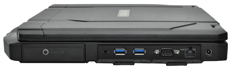 Аккумулятор, 3,5 мм гарнитура, 2 x USB-A 3.1 Gen 2, RS-232, RJ45 LAN