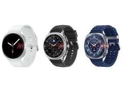Неофициальные рендеры Galaxy Watch8 (слева), Galaxy Watch8 Classic (посередине) и Galxy Watch Ultra 2025 (справа). (Источник изображения: Android Headlines)