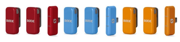 Røde Wireless Micro в красном, синем и оранжевом цветах. (Источник изображения: Røde)