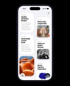 В приложении «Siri» отображаются предыдущие диалоги.