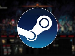 Изображение с игрой Darkest Dungeon и логотипом Steam на белом фоне. 