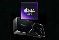 Applem4 Max обменивается ударами с RTX 4070 Desktop GPU в бенчмарке Blender. (Источник изображения: Apple, Nvidia)