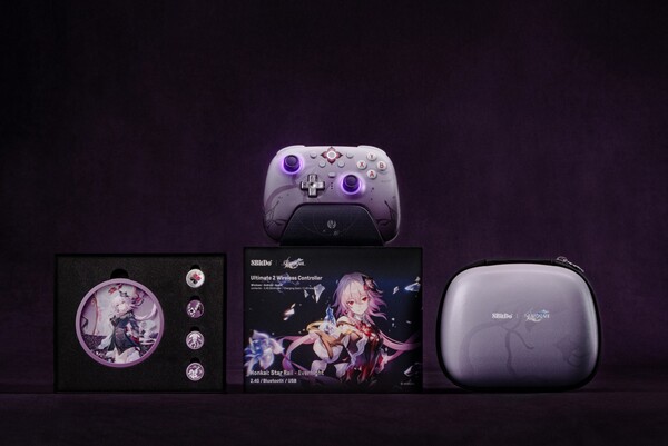 Беспроводной контроллер 8BitDo Ultimate 2 (Honkai: Star Rail - Evernight) поставляется с бесплатными подарками в коробке. (Источник изображения: 8BitDo)