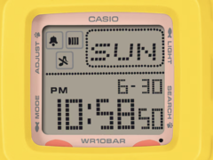 Casio Baby-G BGD-10KPM-7 оснащены почти квадратным цифровым циферблатом, на котором отображается довольно много информации.