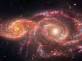Изображение, полученное Космическим телескопом Джеймса Уэбба, показывает слияние двух галактик IC 2163 и NGC 2207. (Источник изображения: © NASA, ESA, CSA, STScI)