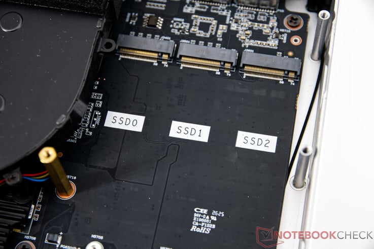 Minisforum M2 Pro поддерживает установку 3 SSD-накопителей формата M.2