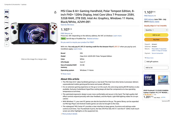 (Источник изображения: Amazon Germany)