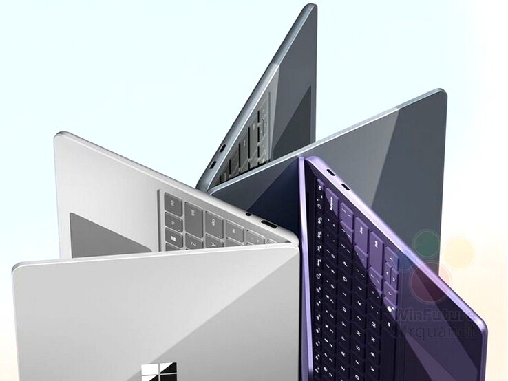 Surface Laptop 13" будет поставляться в трех цветовых вариантах, как и Surface Pro 12". (Источник изображения: via Roland Quandt &amp; WinFuture)