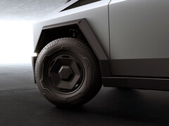 Новые колпаки колес RWD Cybertruck Long Range. (Источник изображения: Tesla)