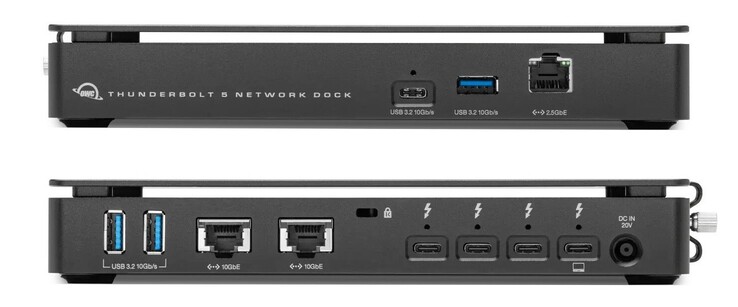 Сетевая док-станция OWC Thunderbolt 5 Dual 10GbE Network Dock оснащена двумя 10G Ethernet. (Источник изображения: OWC через TechPowerUp)