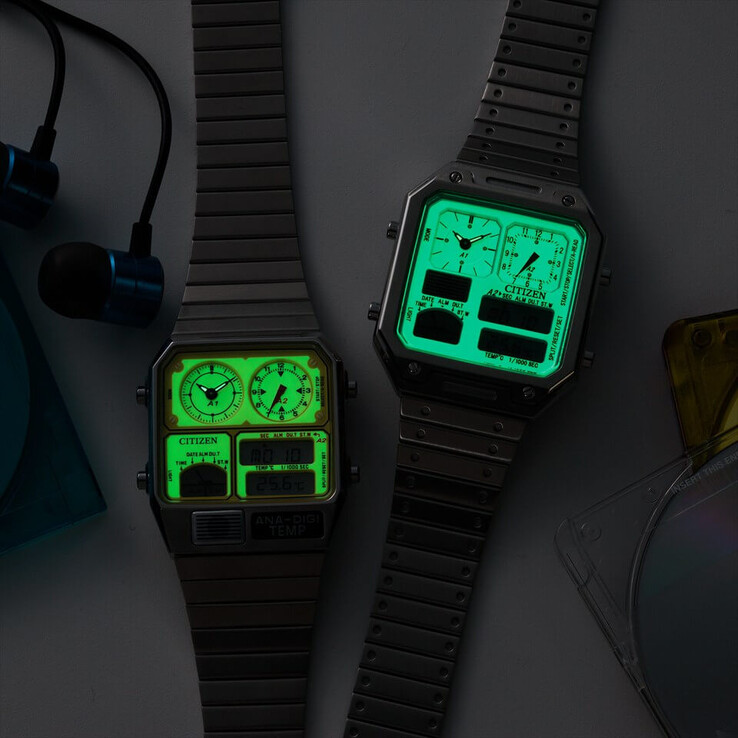 Светящиеся циферблаты мягко светятся в темноте после воздействия света.