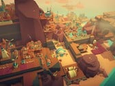 Изображение зданий в Islanders, которая сейчас продаётся в Steam со скидкой 70%.