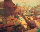 Изображение зданий в Islanders, которая сейчас продаётся в Steam со скидкой 70%.