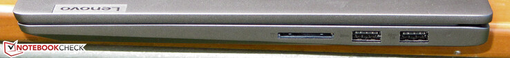 Правая сторона: картридер, 2x USB 3.2 Gen 1 (Type-A)