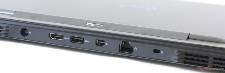 Сзади: Гнездо питания, HDMI 2.0, USB 3.1 Type A, mini-DisplayPort, RJ-45 Ethernet 10/100/1000, слот замка Wedge Lock