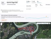 Запись маршрута велопрогулки, Garmin Edge 520 (весь маршрут)