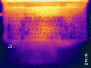 Стресс-тест на определение температуры поверхности (вверху)