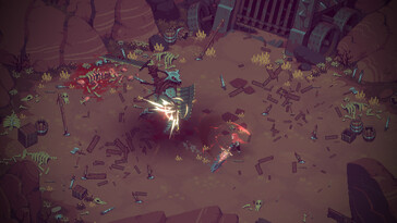 Изображение, показывающее бой в Eldest Souls.