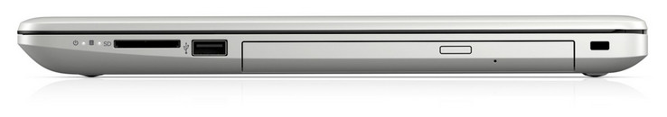 Справа: картридер SD, USB 2.0 (Type-A), DVD-RW, Kensington