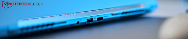 Задняя сторона: разъем питания, USB-A 3.0, HDMI