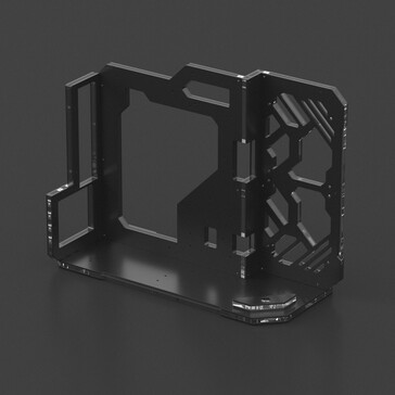 Открытый корпус оснащен акриловым поддоном для материнской платы. (Источник изображения: Geeek)