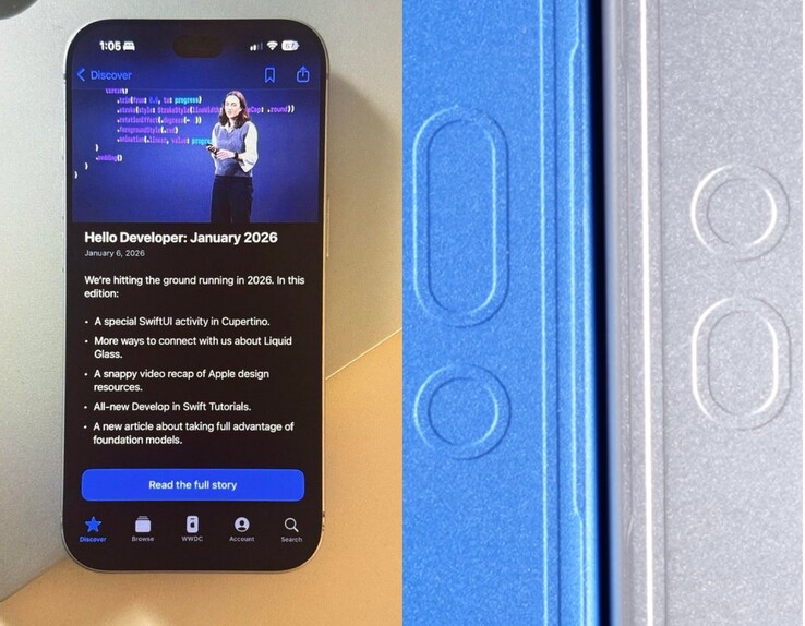 Предполагаемый прототип iPhone 18 Pro (слева), дизайнерская модель iPhone 18 Pro Max (справа).