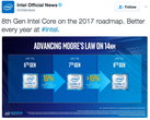 Intel поделился планами по Coffee Lake в сообщении Twitter. (Источник: Intel Twitter)