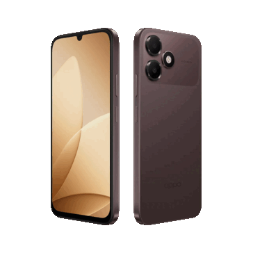 Oppo K14 Lite в цвете «Каменный коричневый».