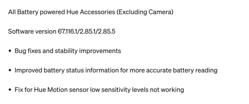 Журнал изменений для версии программного обеспечения 67.116.1/2.85.1/2.85.5