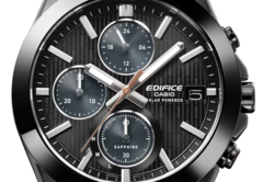 Черные часы Casio Edifice EFS-S650DC-1A (на фото) имеют секундную стрелку медного цвета, которая отлично дополняет черный дизайн. (Источник изображения: Casio)