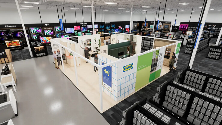 Макет нового магазина IKEA в магазине Best Buy. (Источник изображения: IKEA)