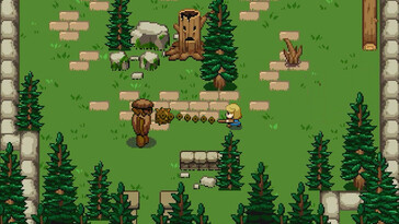 Изображение, показывающее битву в игре Ocean's Heart.