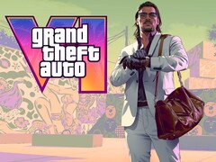 Рауль Баутиста рядом с логотипом GTA 6 (Источник изображения: Rockstar Games с правками)