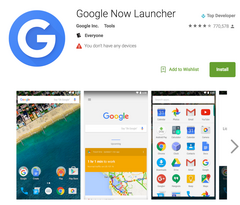 Google Now Launcher был довольно популярной оболочкой рабочего стола. (Изображение: Google Play Store)