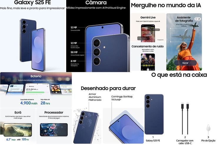 Рекламные фотографии Samsung Galaxy S25 FE из листинга (Источник изображения: MediaMarkt)