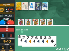 Скриншот из игры Balatro (вверху), а также скриншот из игры 