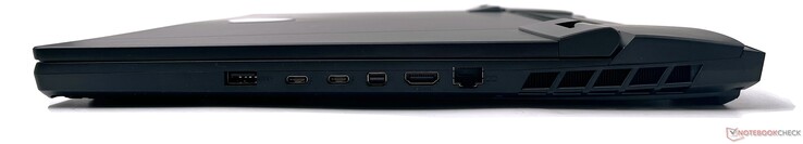 Правая сторона: USB 3.2 Gen2 Type-A, 2x Thunderbolt 4, mini-DisplayPort, HDMI