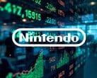 Логотип Nintendo, изображенный на фоне биржевого тикера