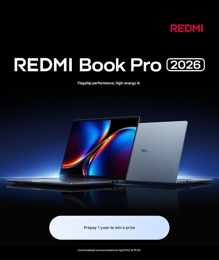 Объявление даты запуска Redmi Book Pro 2026 (машинный перевод)