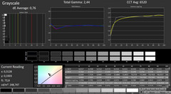 CalMAN: Grayscale analysis (после калибровки)