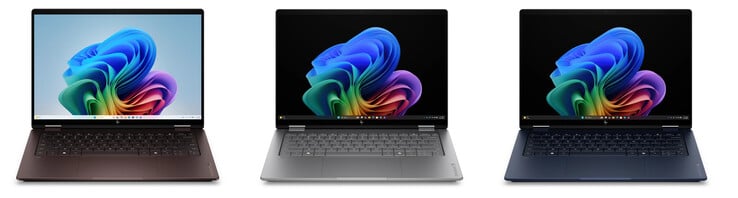 HP зарезервировала Deep Espresso для моделей AMD и Meteor Silver для альтернатив Intel, слева направо.