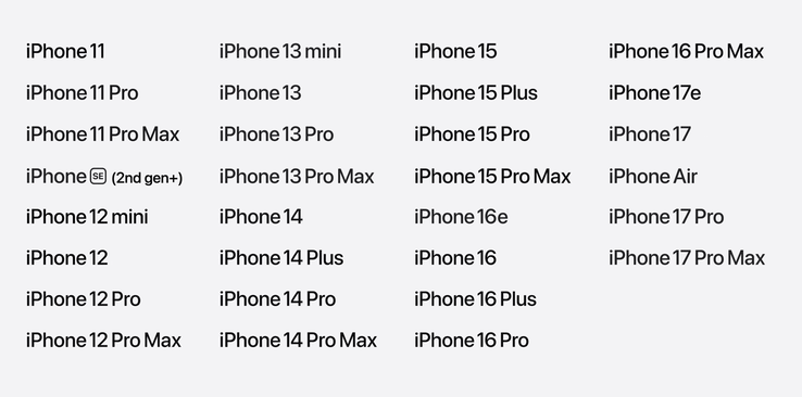 iOS 27 работает на всех iPhone, которые были совместимы с iOS 26.
