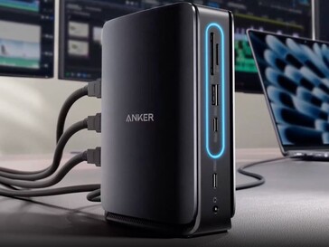 Док-станция Anker Nano (13-в-1, тройной дисплей, встроенный съемный концентратор). (Источник изображения: Anker)